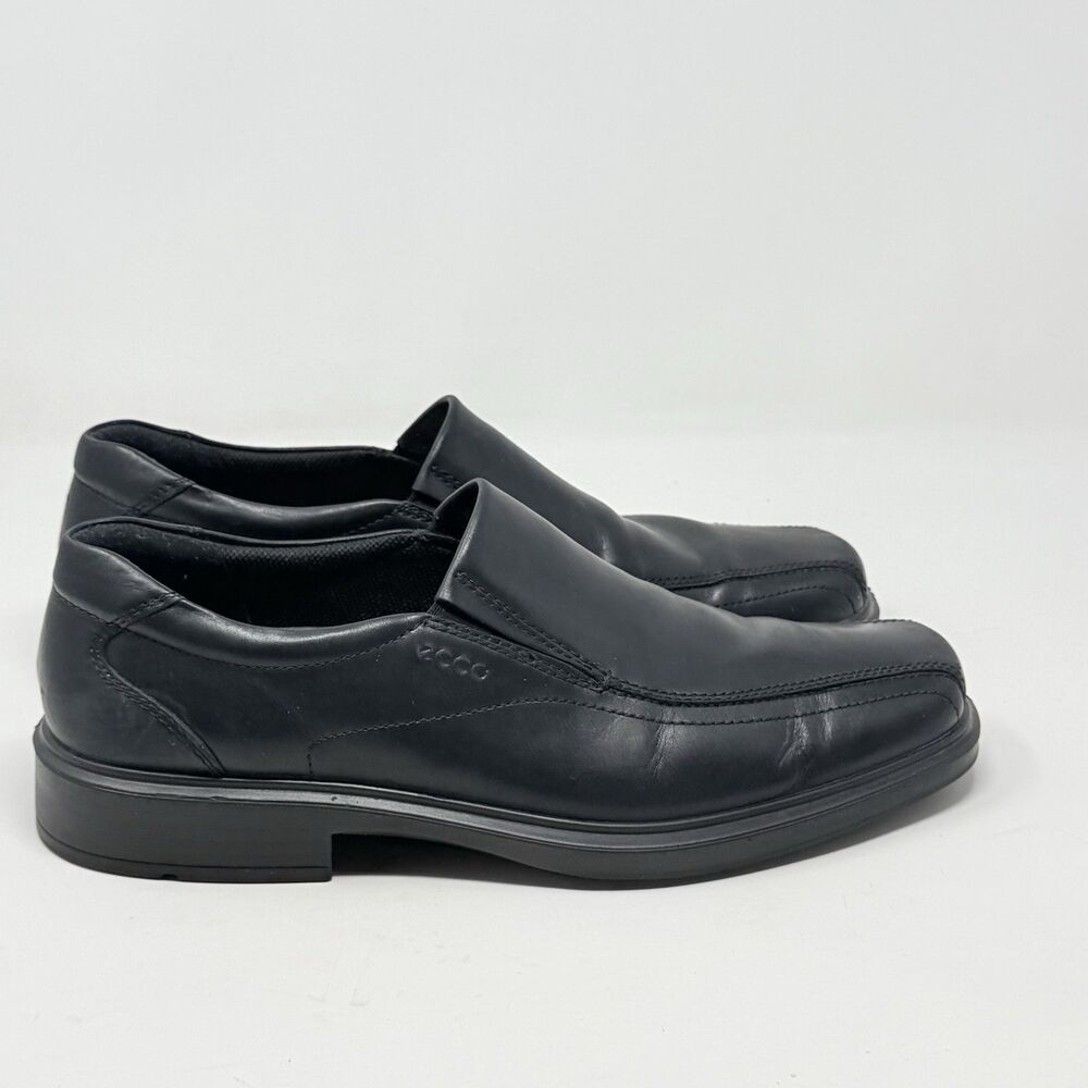 Ecco Helsinki Loafers Mens 13 - 13.5 EU 47 Black Leather Casual Slip On Shoes